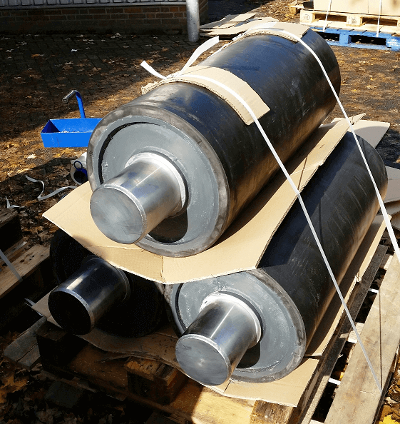 Rollers with huge dimensions coated with PU Rollers with huge dimensions coated with PU