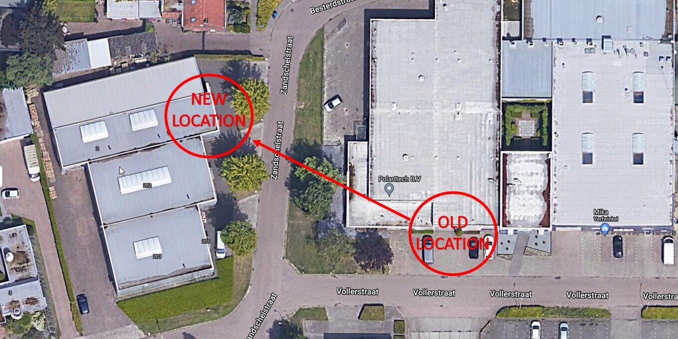 Nieuw adres expeditie